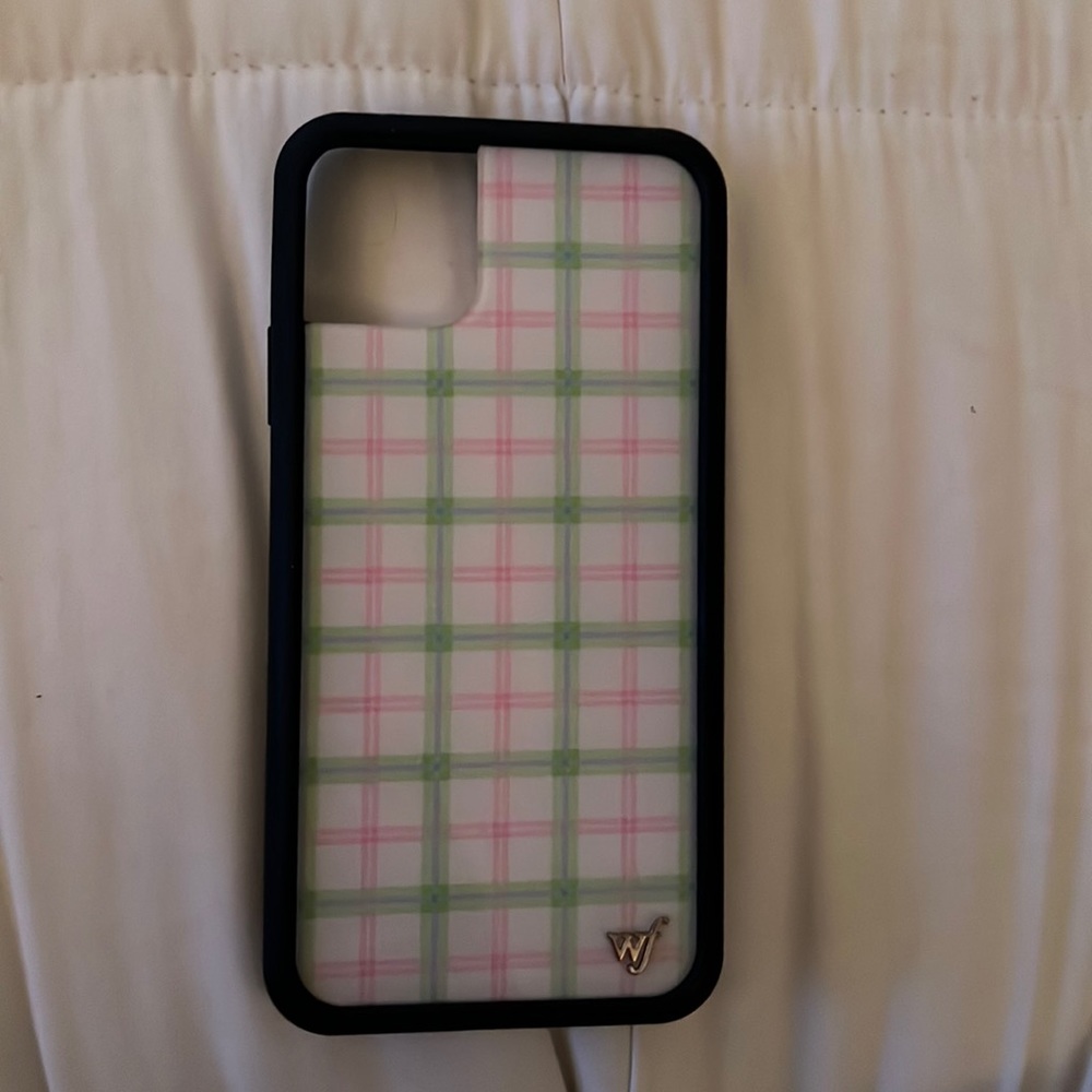 plaid wildflower iPhone case